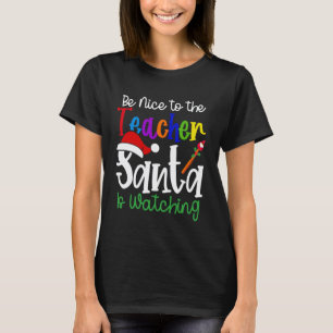 Camiseta Professor Natal - Seja Bom para o Papai Noel Profe