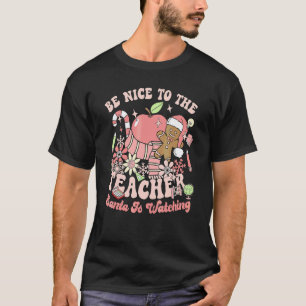 Camiseta Professor Natal Seja Bom Para O Papai Noel Profess
