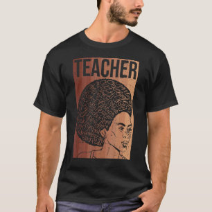 Camiseta Professor Negro Educador Africano-Americano Negra