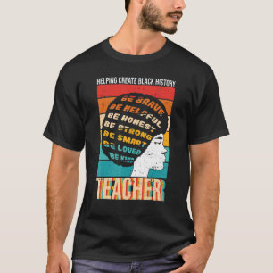 Camiseta Professor Negro Educador Africano-Americano Negra