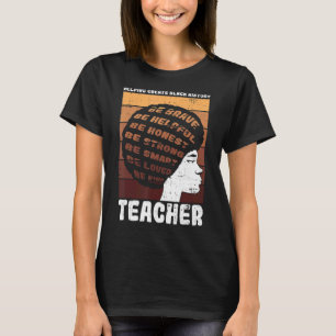Camiseta Professor Negro Educador Africano-Americano Negra