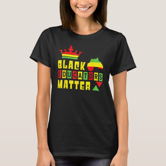 Camiseta Professor negro educador negro Orgulho negro Histó (Frente)
