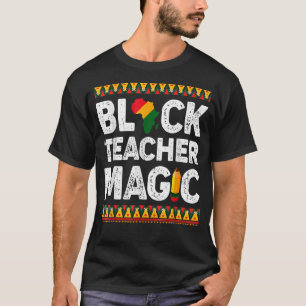 Camiseta Professor negro História negra mágica mês africano