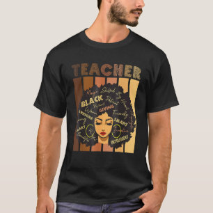 Camiseta Professor negro inteligente afro ama melanina afro