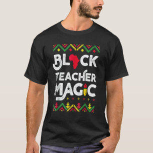 Camiseta Professor Negro Magia Professor Homens Mulheres Hi