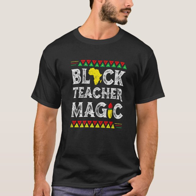 Camiseta Professor negro Magic BLM Professor negro História (Frente)