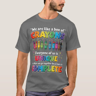 Camiseta Professor Nós somos como uma caixa de giz de cera 