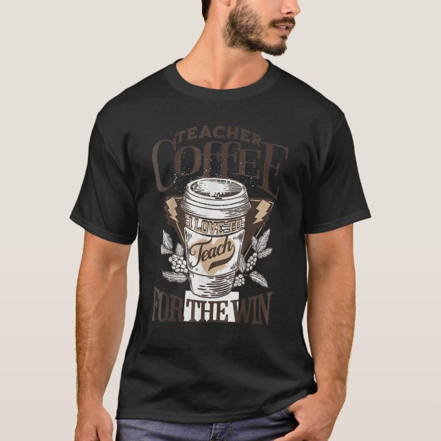Camiseta Professor Novo E Bonito Café Elementar De Volta À  (Frente)