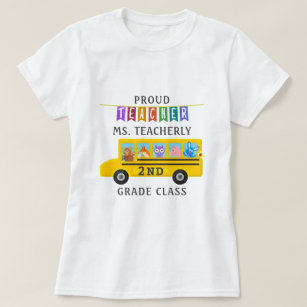 Camiseta Professor Obrigado Nome Personalizado  Ônibus De A