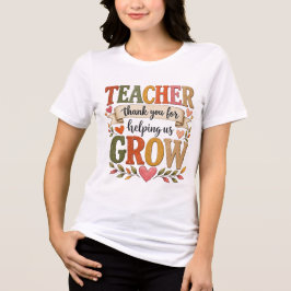 Camiseta Professor — Obrigado por nos Ajudar a Crescer