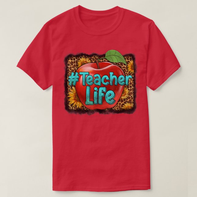 Camiseta Professor ocidental Leopard Cowhide Professor Life (Frente do Design)
