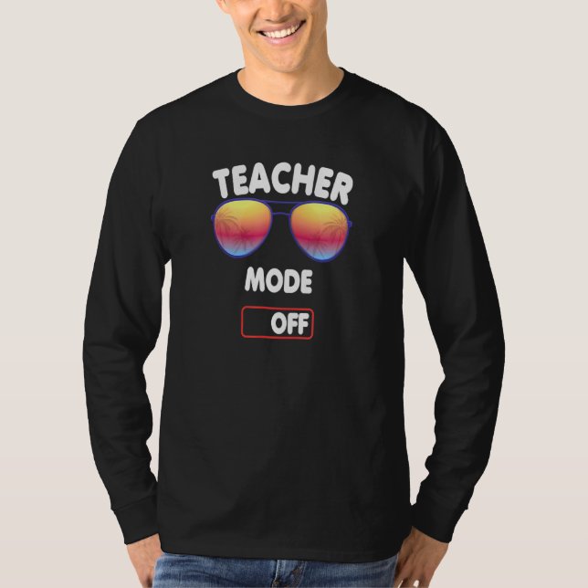 Camiseta Professor Óculos de sol Modo de férias de verão de (Frente)