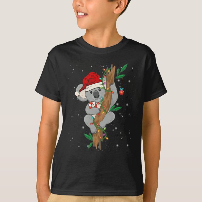 Camiseta Professor Papais noeis de Natal Koala Sleigh (Frente)