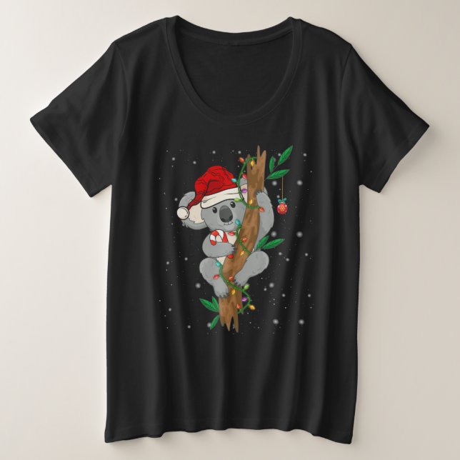 Camiseta Professor Papais noeis de Natal Koala Sleigh (Frente do Design)