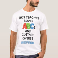 Professor Personalizado ABCs E Queijo Cottage