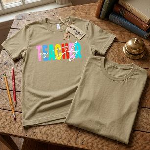 Camiseta Professor Personalizado Cor Brilhante Divertida