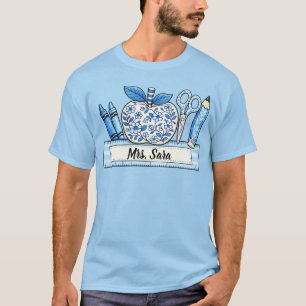 Camiseta Professor Personalizado de Chinoiserie Azul   Na p