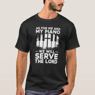 Camiseta Professor Piano Pianista Faith Christian Cross Key