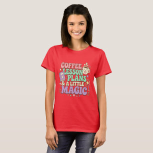 Camiseta Professor Planos de Aula Café Pequena Mag