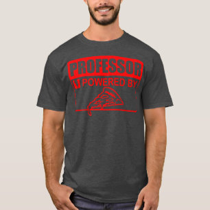 Camiseta Professor Powered by Pizza Sign Engrenado Educador