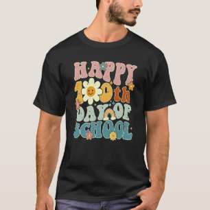 Camiseta Professor Pré-Escolar 100º Dia De Aula Hippie 