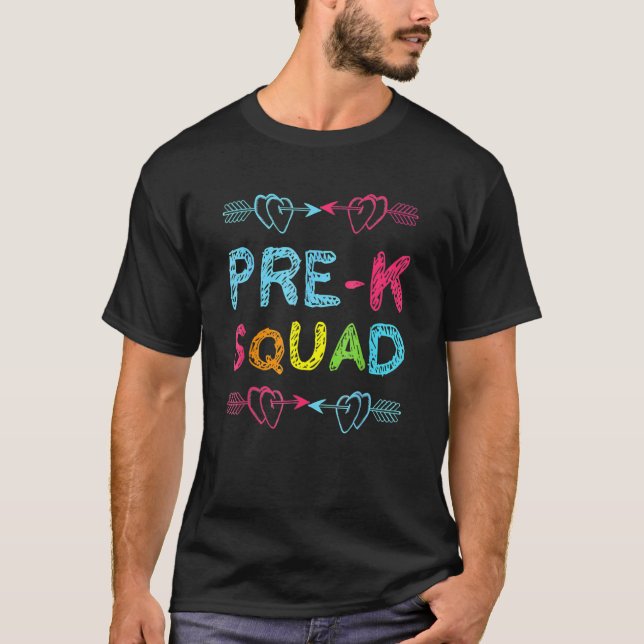 Camiseta Professor Pré-Escolar no Quadrado K De Volta À Esc (Frente)