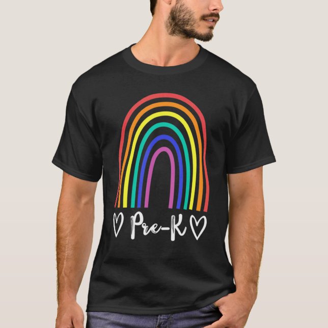Camiseta Professor Pré-K Da Equipe Ou Estudante Da Equipe D (Frente)