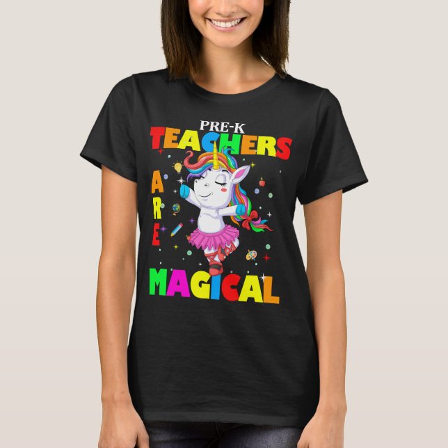 Camiseta professor pré-k é mágico (Frente)