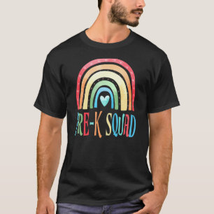 Camiseta Professor Pré-K Esquadrão De Volta Ao Jardim De In