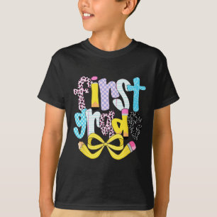 Camiseta Professor Préppy de Primeiro Ano Xadrez Retrô de V