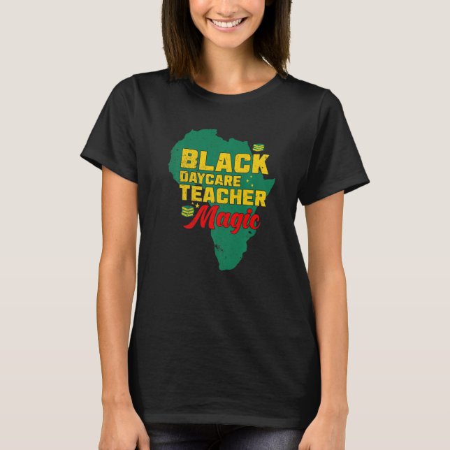 Camiseta Professor Preto Magic Melanin Pride Orgulho Negro  (Frente)