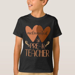 Camiseta Professor preto pré K Professora pré-escolar Histó