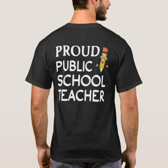 Camiseta Professor público orgulhoso (Verso)