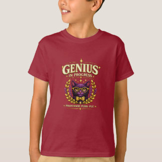 Camiseta Professor Purr-Ple™ – Gênio em Progresso