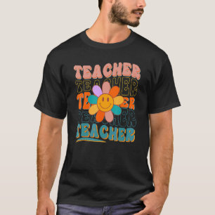 Camiseta Professor Retro Daisy Colorful Daisy Flower Cute