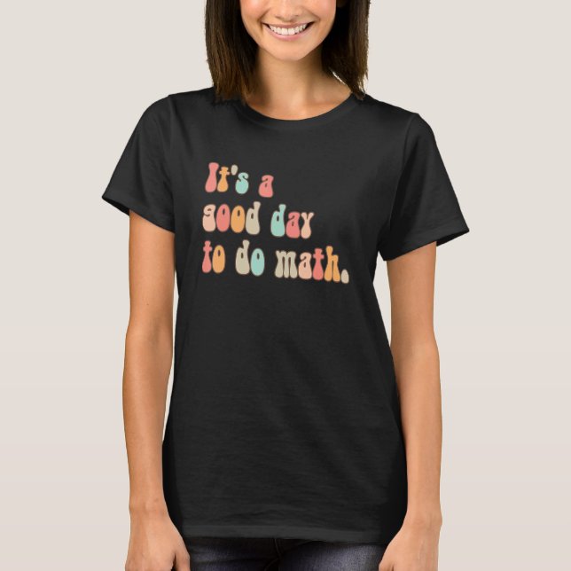Camiseta Professor Retro de Matemática de volta à escola É  (Frente)
