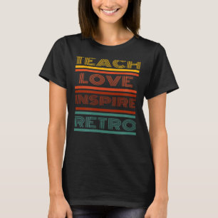 Camiseta Professor Retro em Groovy Inspirational Feliz de v
