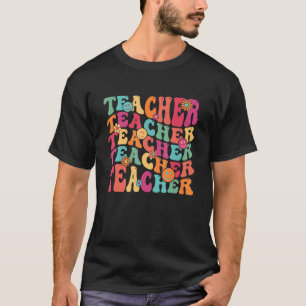 Camiseta Professor Retro em Groovy Inspirational Feliz de v
