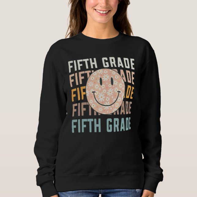 Camiseta Professor Retro Groovy Cara Sorridente da Quinta S (Frente)