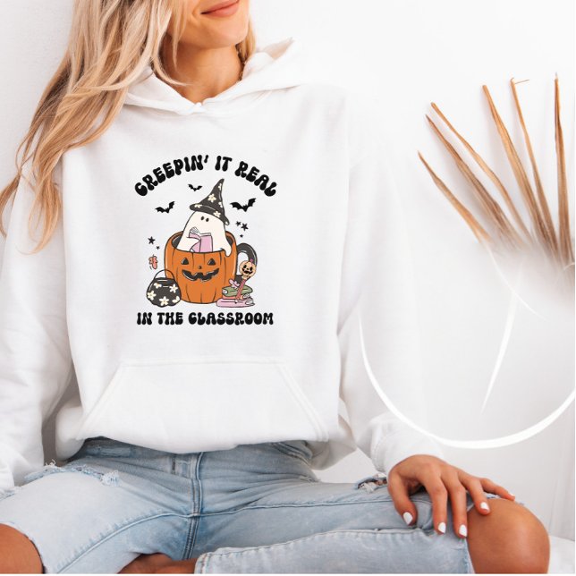 Camiseta Professor Retro Halloween Creepin' It Real (Criador carregado)