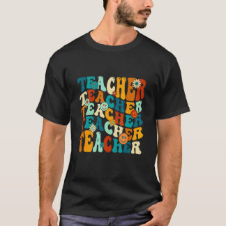 Camiseta Professor Retro Inspirador Colorido Ensino Fundame