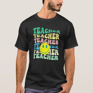 Camiseta Professor Retro Inspirador Colorido Ensino Fundame