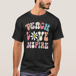 Camiseta Professor Retro Inspirador Colorido Ensino Fundame