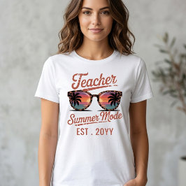 Camiseta Professor Retro Modo Verão Texto Personalizado