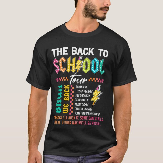 Camiseta Professor Retro Relâmpago ABCD De Volta Para Scho (Frente)