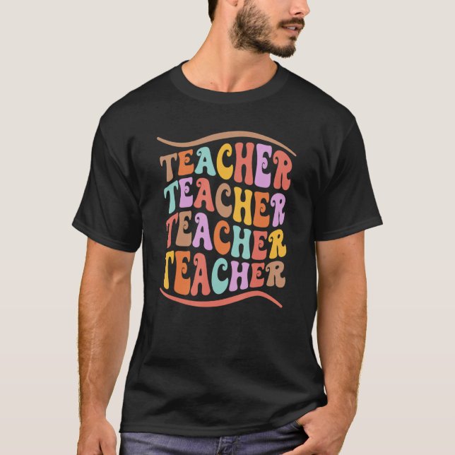 Camiseta Professor Retro Teacher Inspirational Smile Teache (Frente)