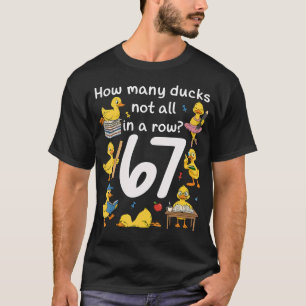 Camiseta Professor Seis Sete Meme 67 Pato Engraçado Em Uma