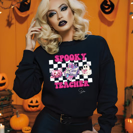 Camiseta Professor Spooker Nome Personalizado Dom Halloween