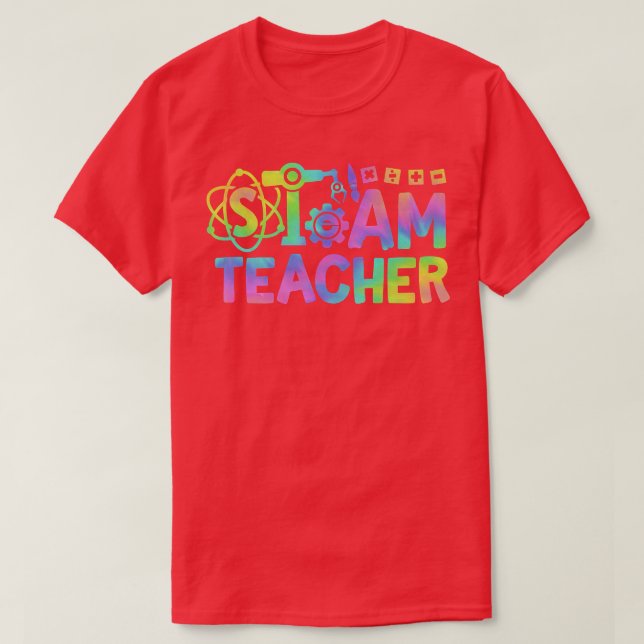 Camiseta Professor STEAM de volta à Escola STEM Science Tec (Frente do Design)