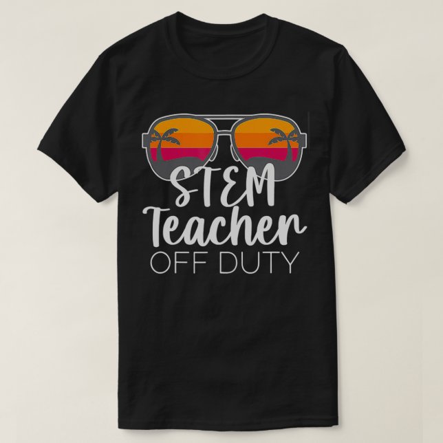 Camiseta Professor STEM desligado de serviço Óculos de sol  (Frente do Design)